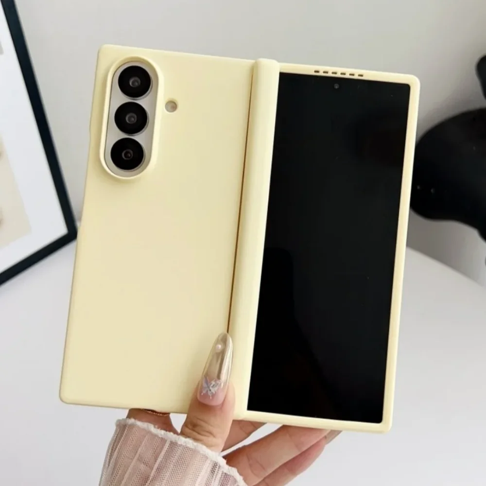 Matte Slim Shockproof Hinge Phone Case For Samsung Galaxy ZFold 7 6 5 4 3 5G Fold6 Fold7 With Hinge Connection Plastic Cover