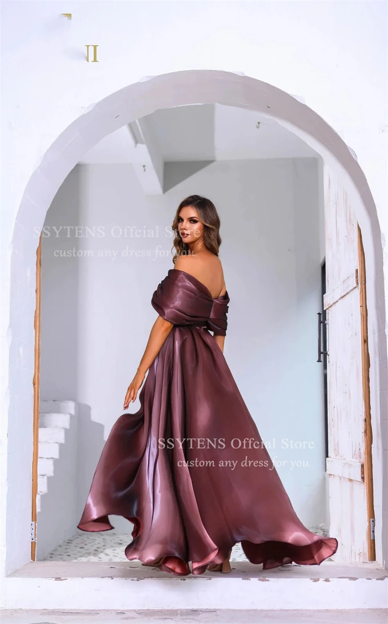 SSYTENS Elegant A Line Evening Dresses Formal Party Gowns for Women Off The Shoulder Sleeveless Event Prom Gown Customized 2026
