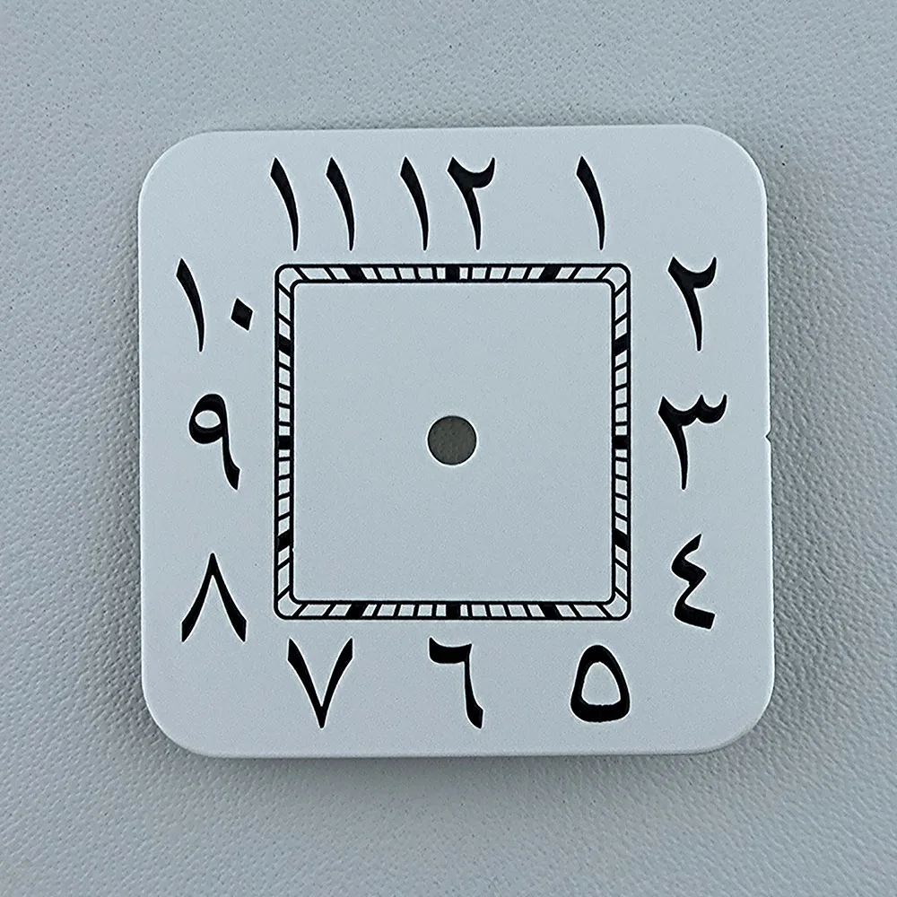 남성용 커스텀 로고 아랍어 숫자 시계 다이얼, NH35 날짜, 6 시 무브먼트 시계 액세서리, NH35 스퀘어 다이얼, 신제품