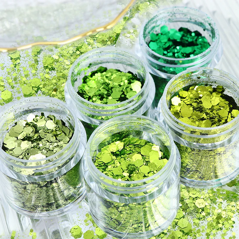 10ml Mixed Hexagons Glitter Flakes For Epoxy Resin Pigments Loose Sequins DIY Silicone Mold Filling Material Resin Craft Fillers