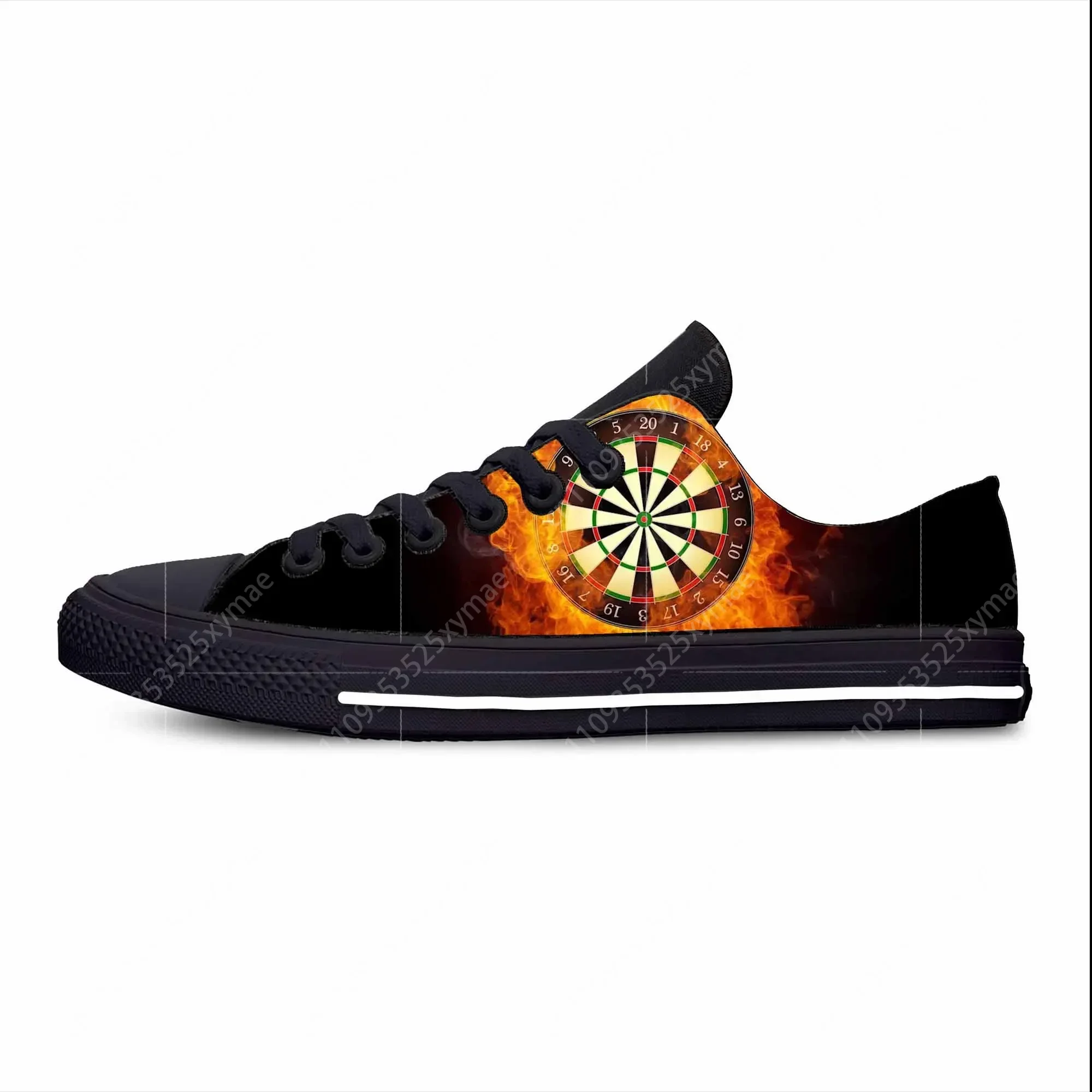 

Game Sport Darts Dartboard Dart board Target Funny Casual Cloth Shoes Low Top Comfortable Breathable 3D Print Men Women Sneakers