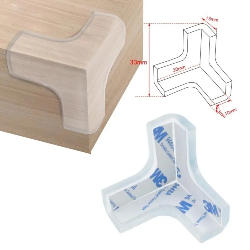 Protecteur de Coin de Table en Silicone Souple, Juste de Protection des Bords Transparente, Anti-Collision, pour Enfants