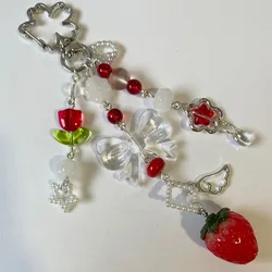 Strawberry Peach keychain Y2K Gift fairycore