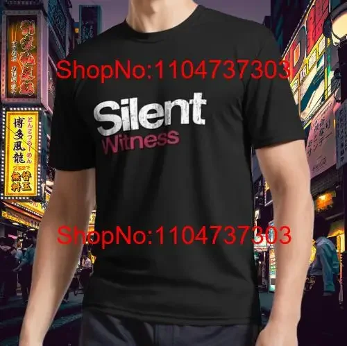 Silent Witness Active Logo T Shirt drôle taille S à 5XL vintage lavé graphique haut pour un usage quotidien vêtements de créateurs élégants