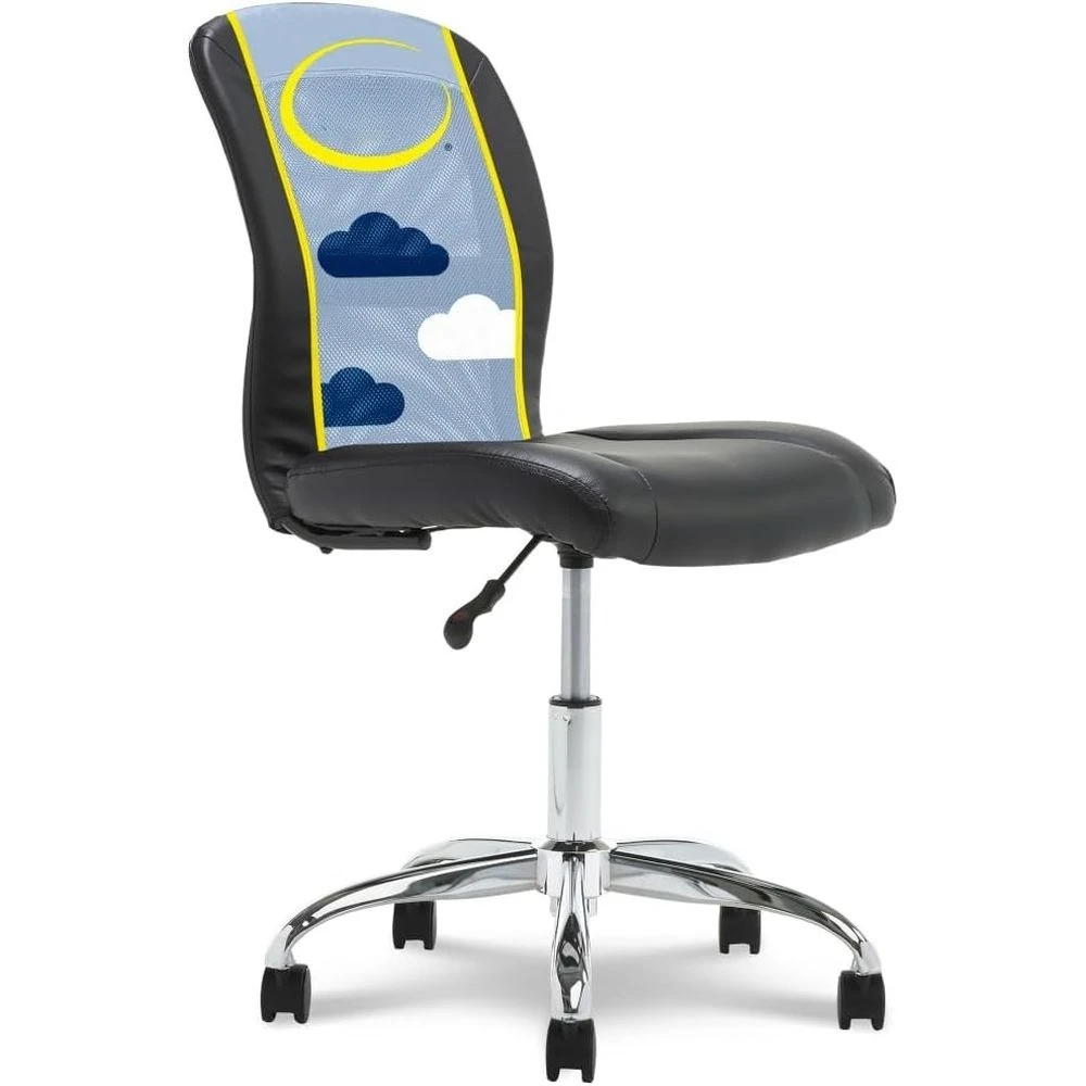 

ential ArmlTask Chair, Small Desk Chairs with Wheels, Breathable Mesh Back and aux Leather, Quality oam Cushion Seat or Comort