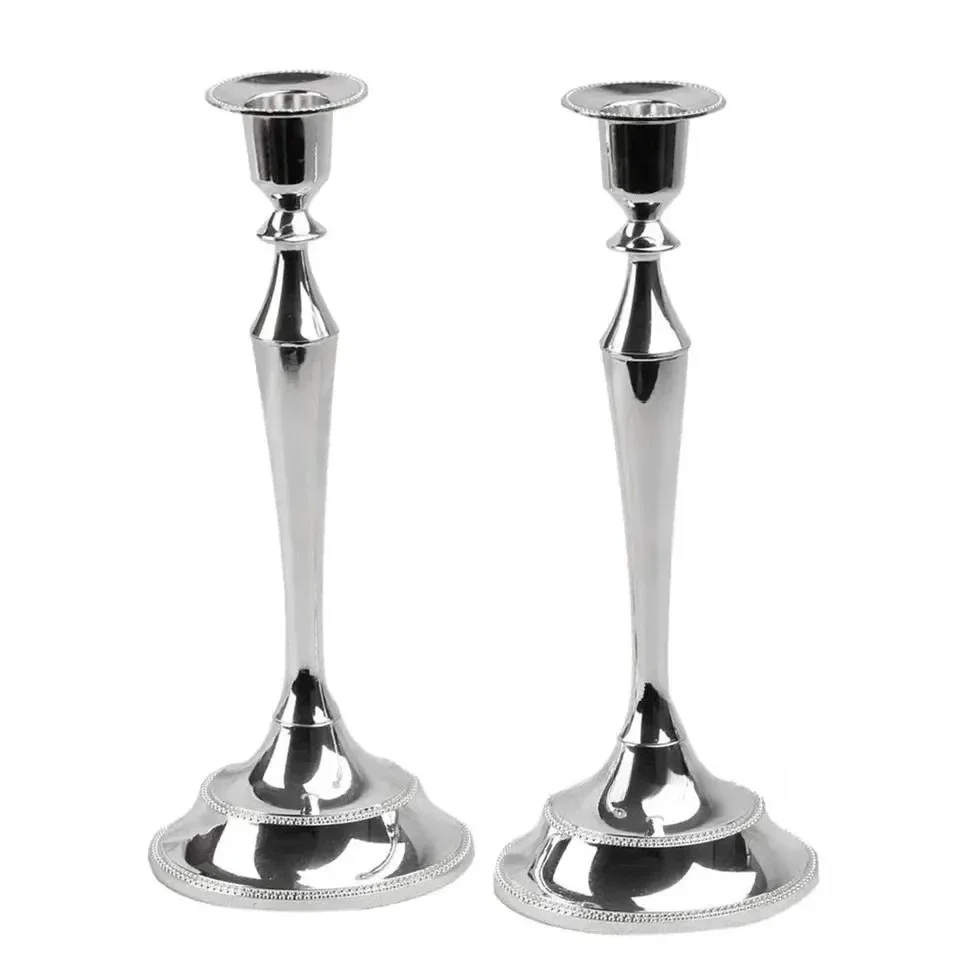 Taper Candle Holder Metal Candle Holder Gold Silver Candlestick for Wedding Formal Event Home Dinning Table Decoration