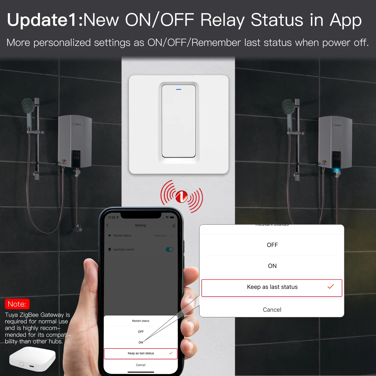 MOES Tuya Smart ZigBee Water Heater Boiler Switch Smart Life APP Wireless Control Timer for Heating Water for Alexa Google Home