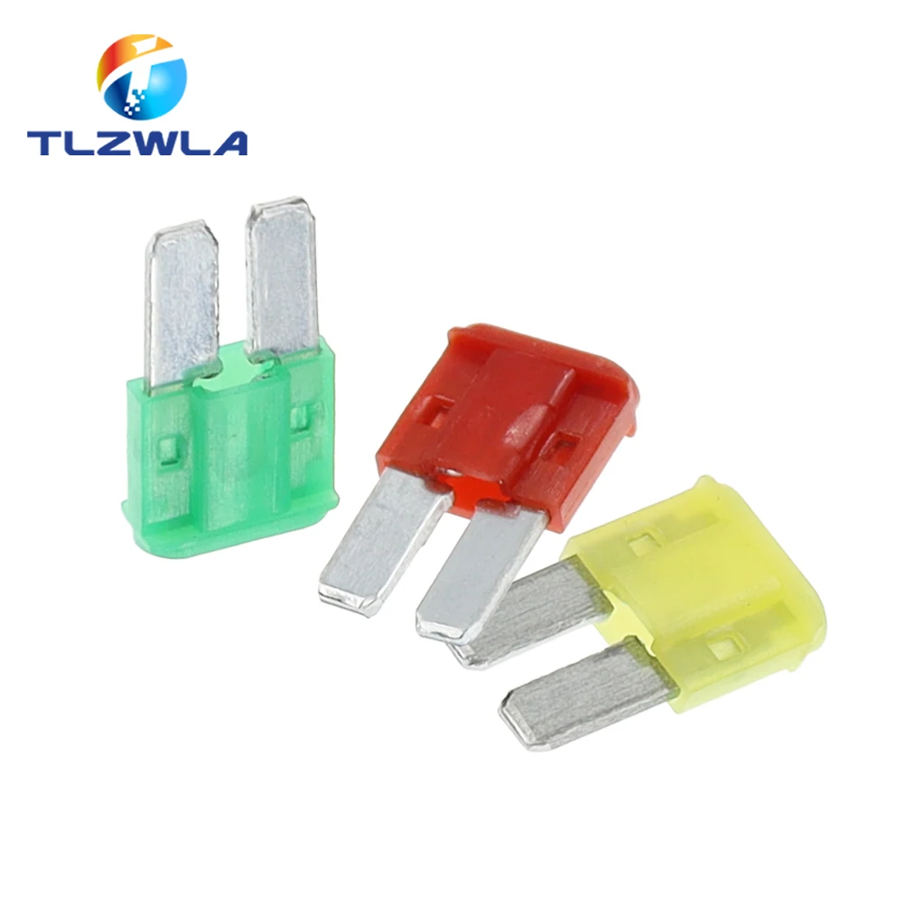 10PCS 5A 7.5A 10A 15A 20A 25A 30A AMP Micro 2 Long Leg Fuse 9mmx15.5mm Mini M2 Long Foot Automobile Fuse Insert