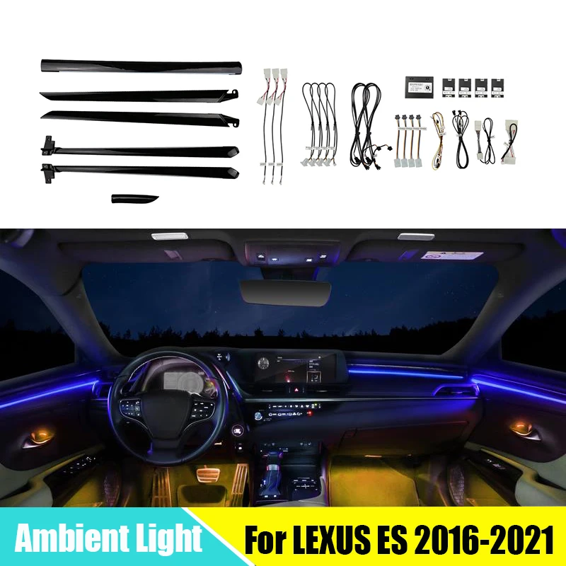 

64 Colors LED Ambient Light For LEXUS ES 2016-2021 Car Interior Decorative Lamp Door Dynamic Light