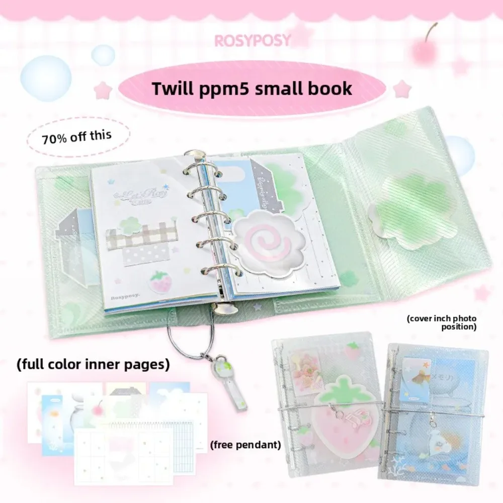 RosyPosy Twill PP-M5 cuaderno desbloqueado serie fresco Mini diario de bolsillo elegante práctico diseño Original lindo compacto