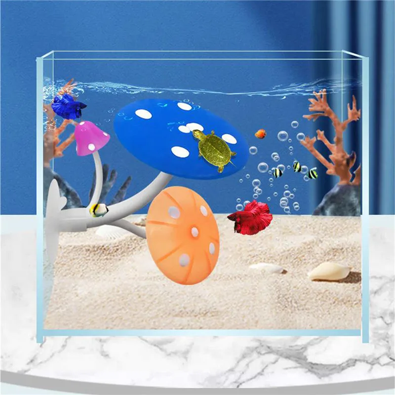 Durable Coral Mushroom Decorations Fish Tank Silicone Ornament Aquarium Landscaping Underwater Ornament Plants