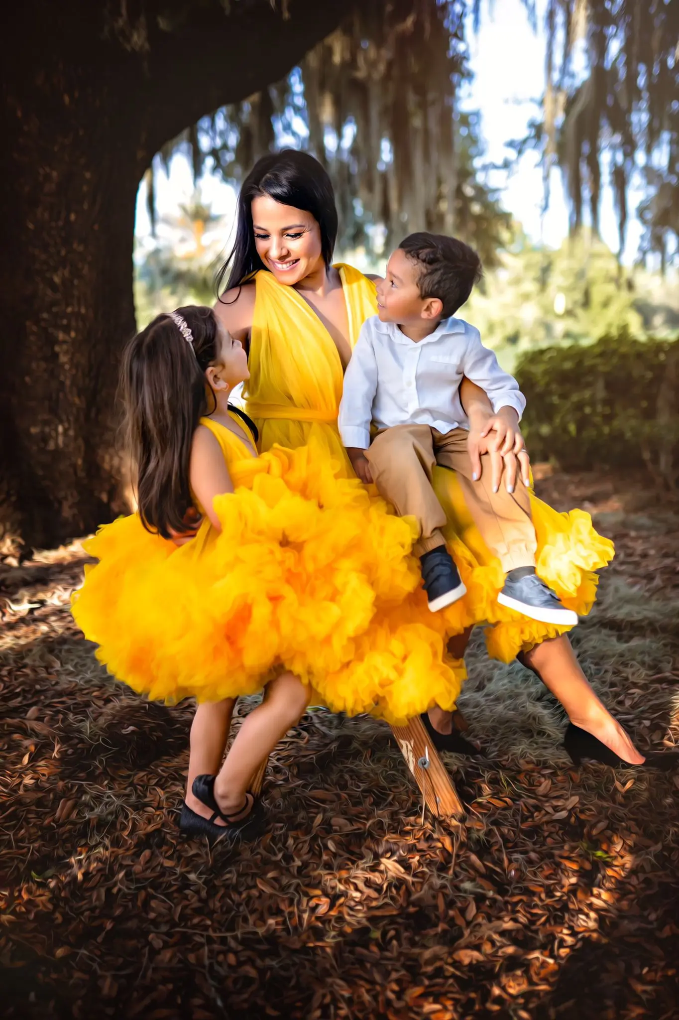 2024 Mother Daughter Matching Tutu Dress V-Neck Mommy and Me Girls Outfits Dresses for First Birthday Family Look