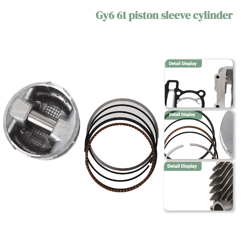 Motorcycle 61mm Engine Cylinder Piston Gasket Ring Kit Motor FOR GY6 150CC 180CC Big Bore Scooter Motoblock ATV Equipment Parts