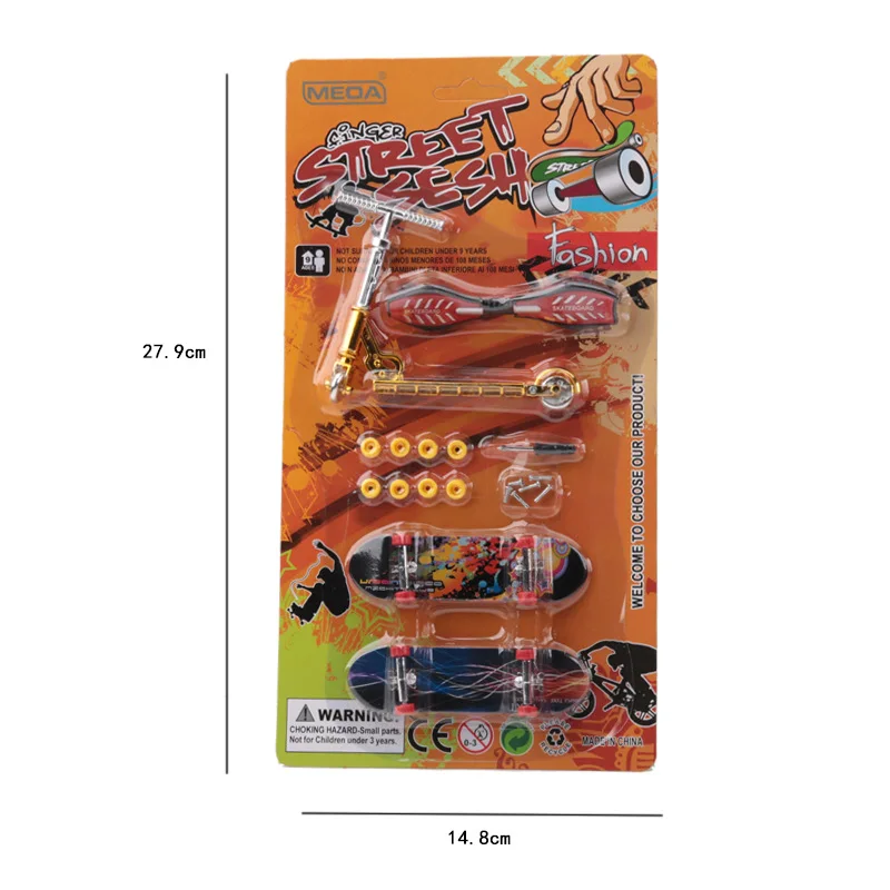 Plastic Vinger Skateboard Nieuwigheid Puzzel Speelgoed Scooter Rolschaatsen Schoenen Kits Anti Stress Sensorisch Speelgoed Grappig Cadeau Voor Jongen