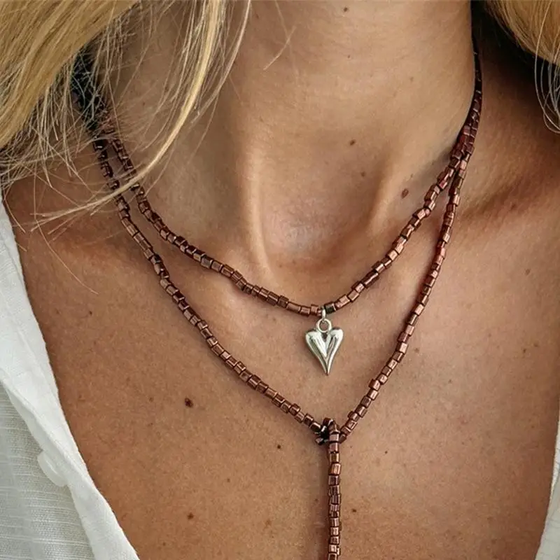 Unconventional Rice Pearls Necklace Sturdy Design For Daily Fashion Accessories Y08E