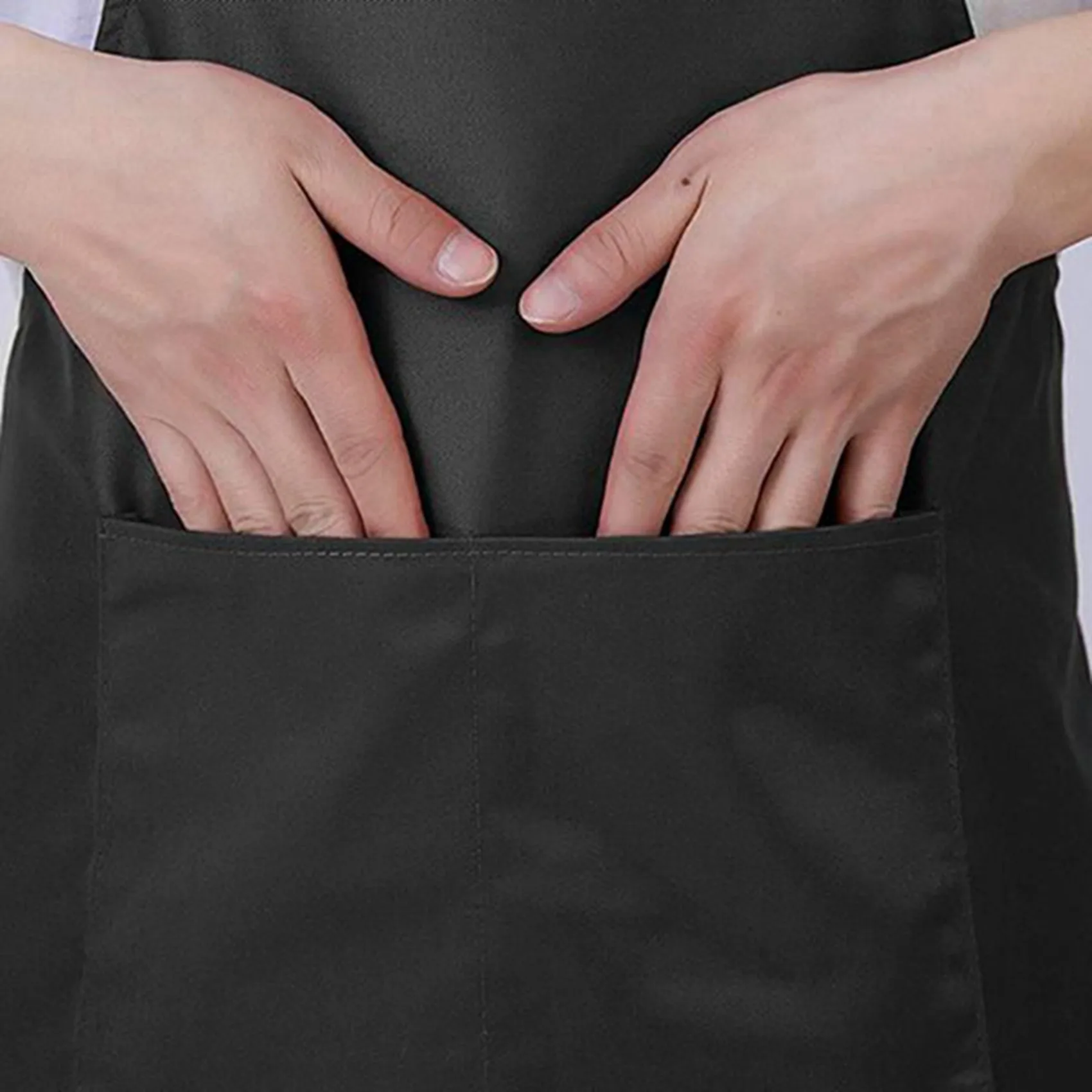 Y42A-30 Pack Black Kitchen Apron With 2 Pockets Anti-Dirty Apron Suitable For Barbecue Kitchen Cooking Baking Restaurant