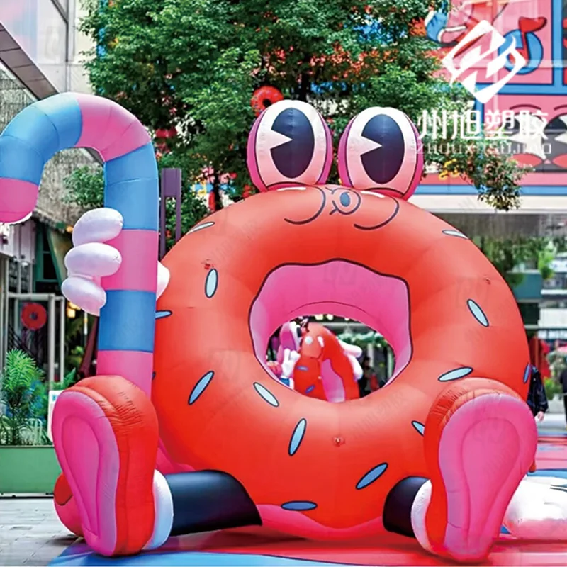 Inflatable cartoon large luminous creative donut gas model shopping mall scenic dessert bread model