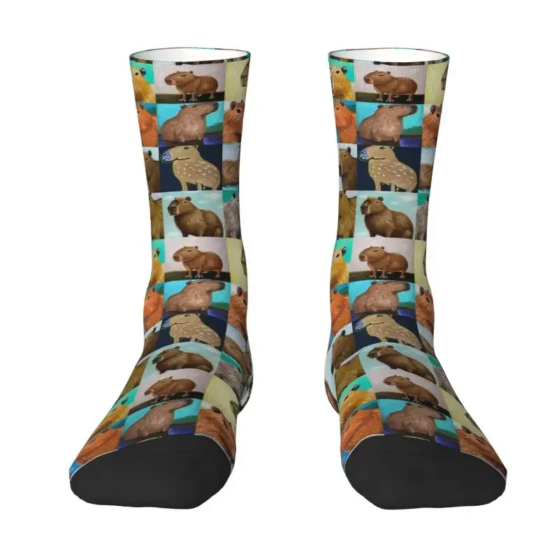 

Fashion Print Capybara Collage Socks for Men Women Stretch Summer Autumn Winter Kawaii Animal Crew Socks