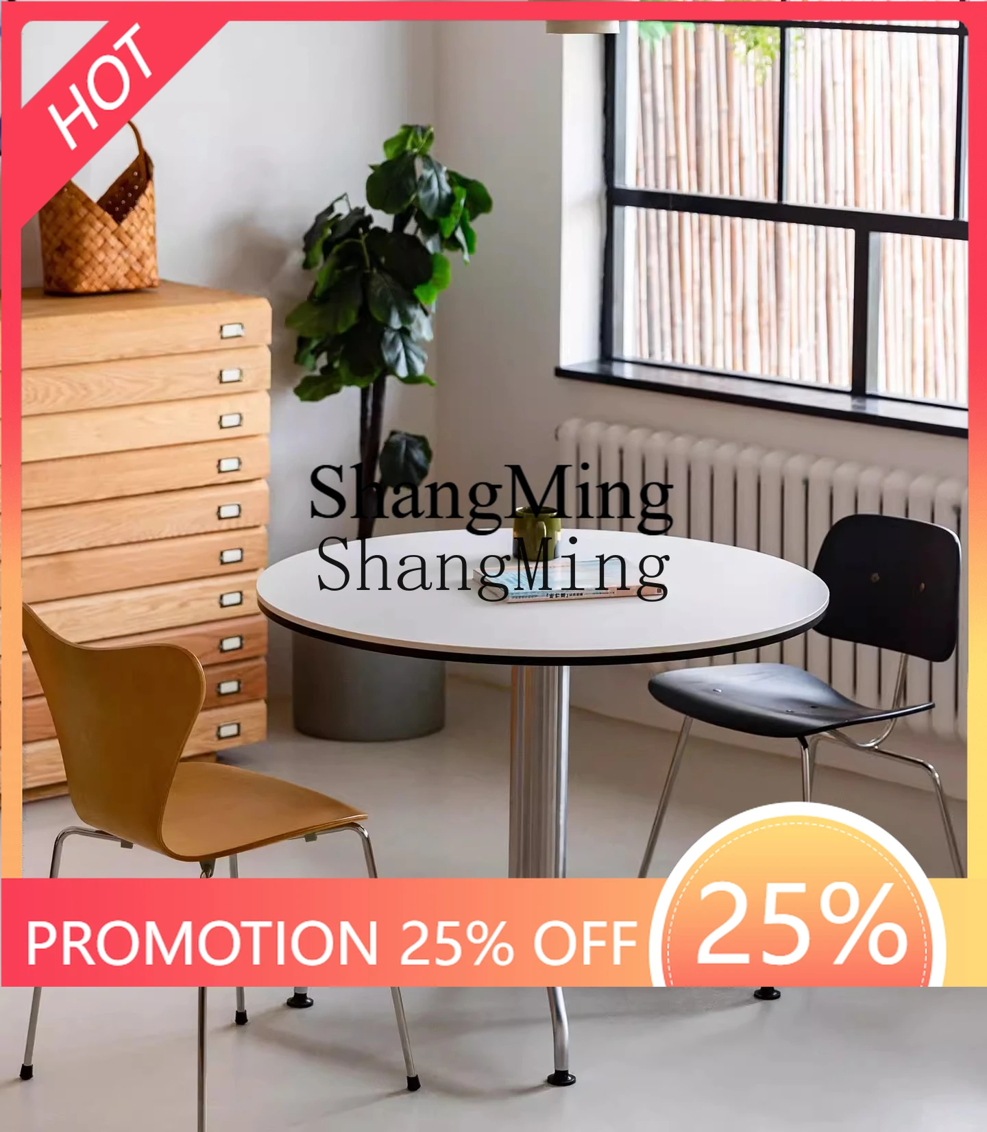 

ZYY household premium solid wood thickened marine slate stainless steel living room dining table