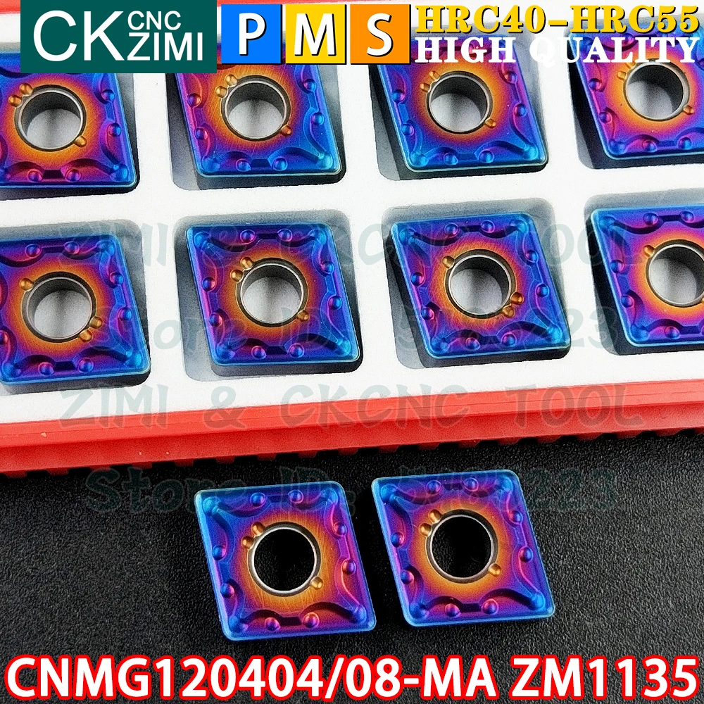CNMG120404-MA ZM1135 CNMG120408-MA ZM1135 Inserti in metallo duro Inserti per tornitura interni esterni Utensili Utensili da taglio per tornio in metallo CNC CNMG431 CNMG432 CNMG1204 CNMG 1204 Strumenti di falegnameria