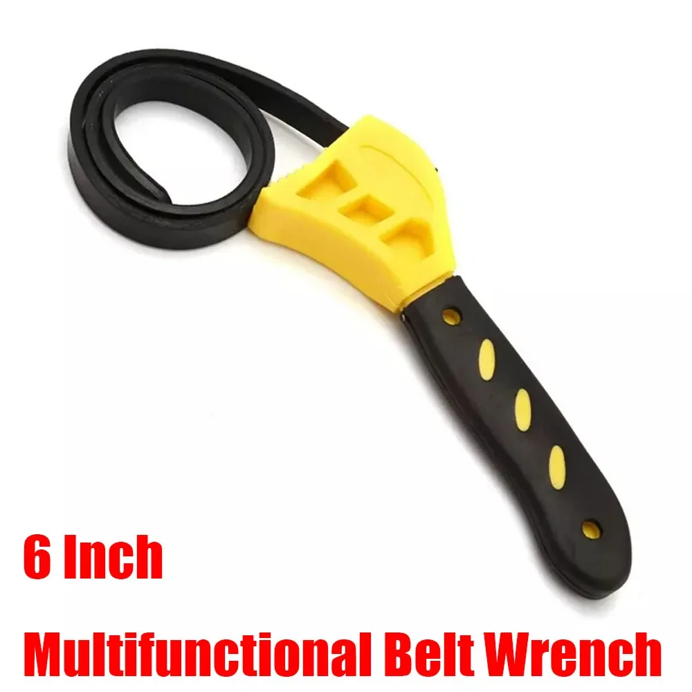 6-inch Adjustable Belt Wrench Plastic Multi-function Bottle Opener Universal Auto Repair Filter Hardware Tool