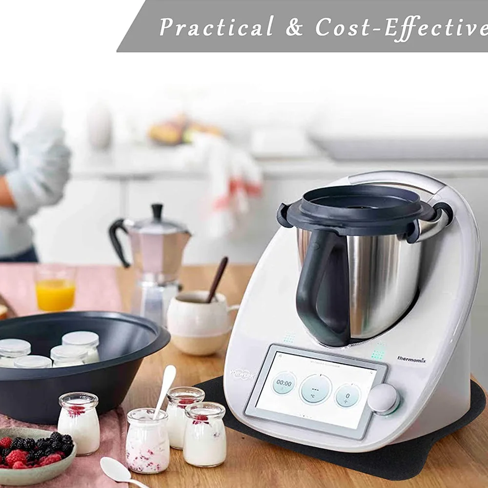 Thermomix Tm5 TM6 alas geser, alat dapur alas meja ponsel hitam tidak dilapisi tanpa lem