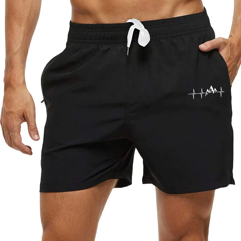 Men\'s Swim Trunks Summer Swimming Board Shorts Quick Dry Beach Shorts with Side Pockets and Mesh Lining Swimwear Bathing Suit