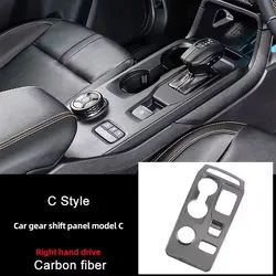 ABS Carbon Fibre For Ford Ranger T9 2023 2024 Center Console Gear Shift Control Frame Gearshift Panel Cover Car Accessories