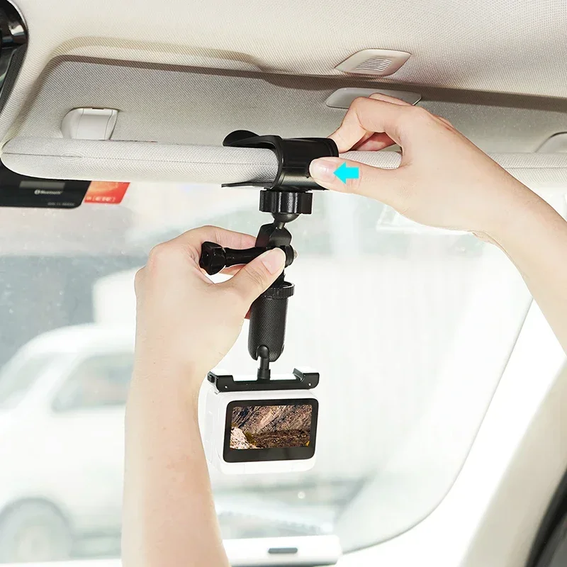 Gopro Car Mount for Action Camera Recording Sun Visor Action Cam Cradle Pov Auto Support for Go Pro Insta360 DJI Osmo