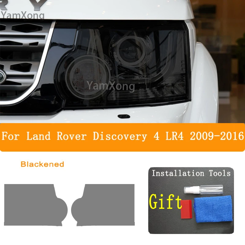 For Land Rover Discovery 5 LR5 2017-Present Car Headlight Protective Film Black Transparent Anti Scratch Auto Repair