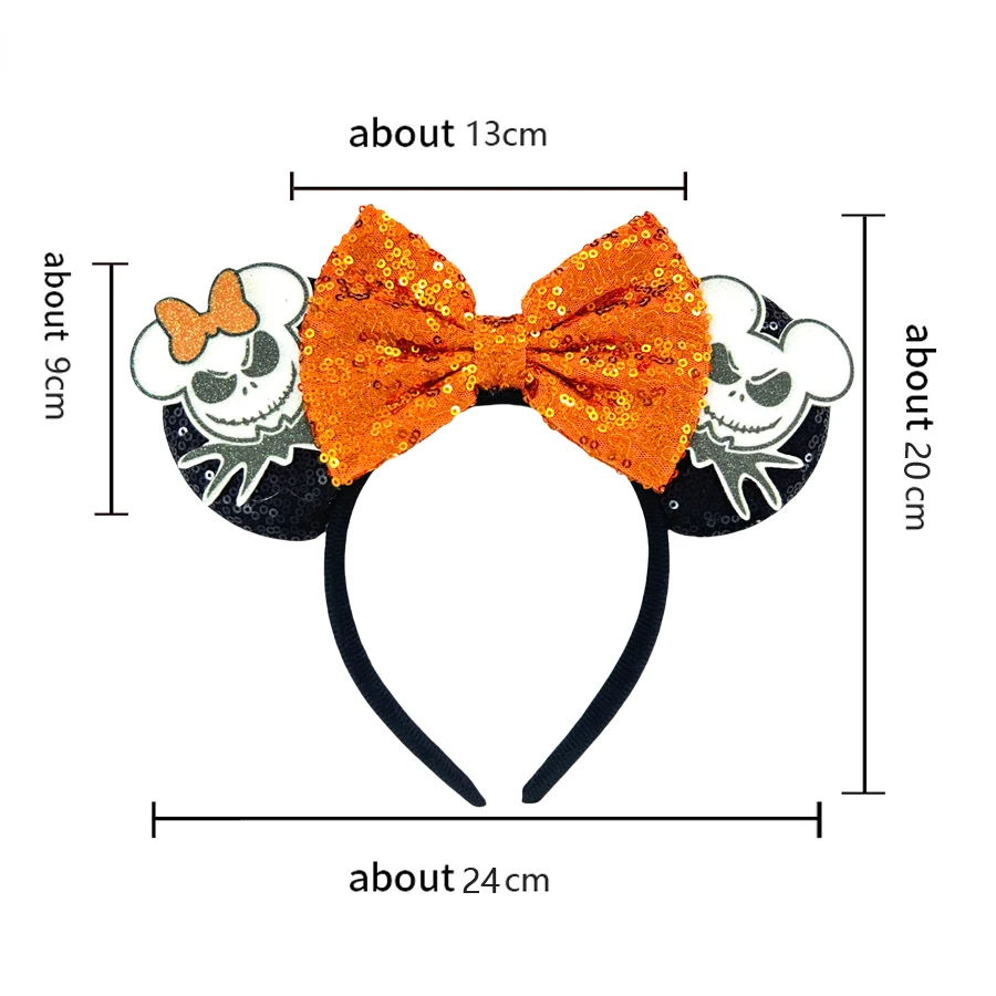 New Bat Mickey Mouse Hairbands For Women Happy Halloween Headband Girl Cosplay Ghost Minnie Hairband Kid Hair Accessorie Gift