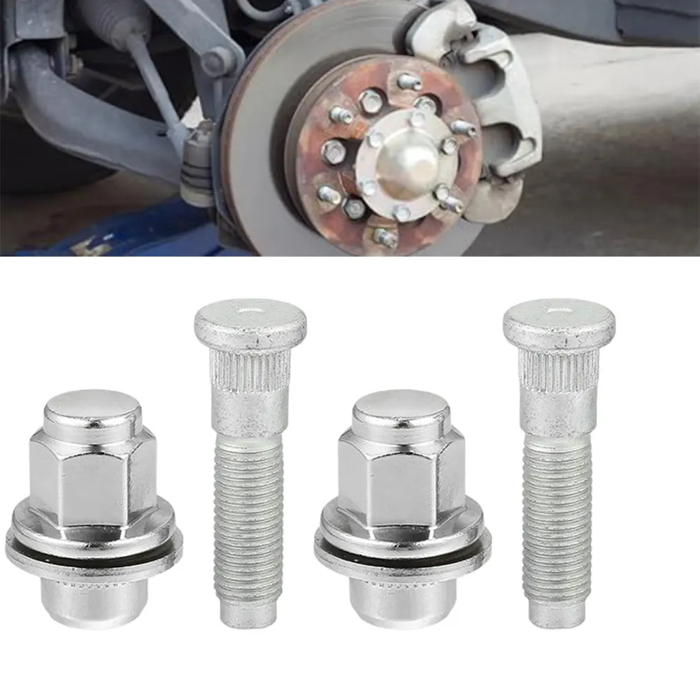 2Pcs M12-1.5 Wheel for stud Bolt Nuts Sets For Jaguar For XFR C2C35294010 C2S50885 C2C35294 Automotive Tire Screws Wear Parts