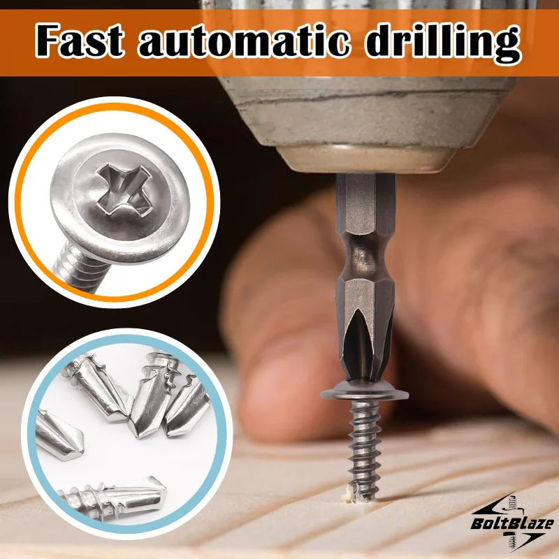 Sekrup 410 Stainless Steel Self-Tapping, #8 kepala Truss, 160 Pcs, 1/2 "sampai 1-1/2" Ukuran