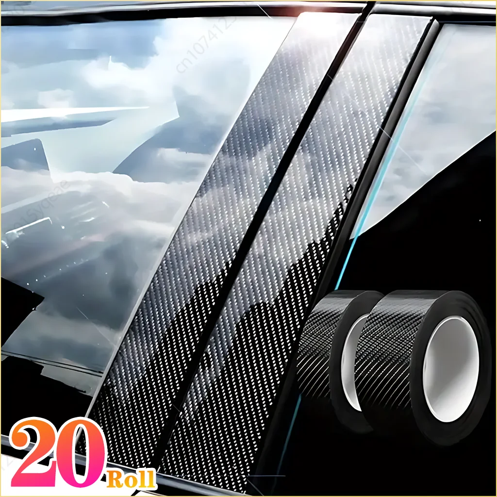 3m Car 3D Carbon Fiber Stickers Door Sill Anti-stepping Protector Trunk Bumper Side Mirror Anti Scratch Tape Auto Decals