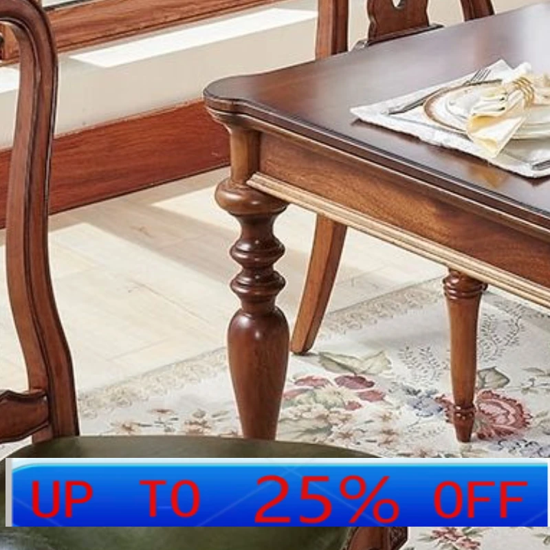 

LH log chair household simple old dining chair retro dining table soft bag seat cushion chair