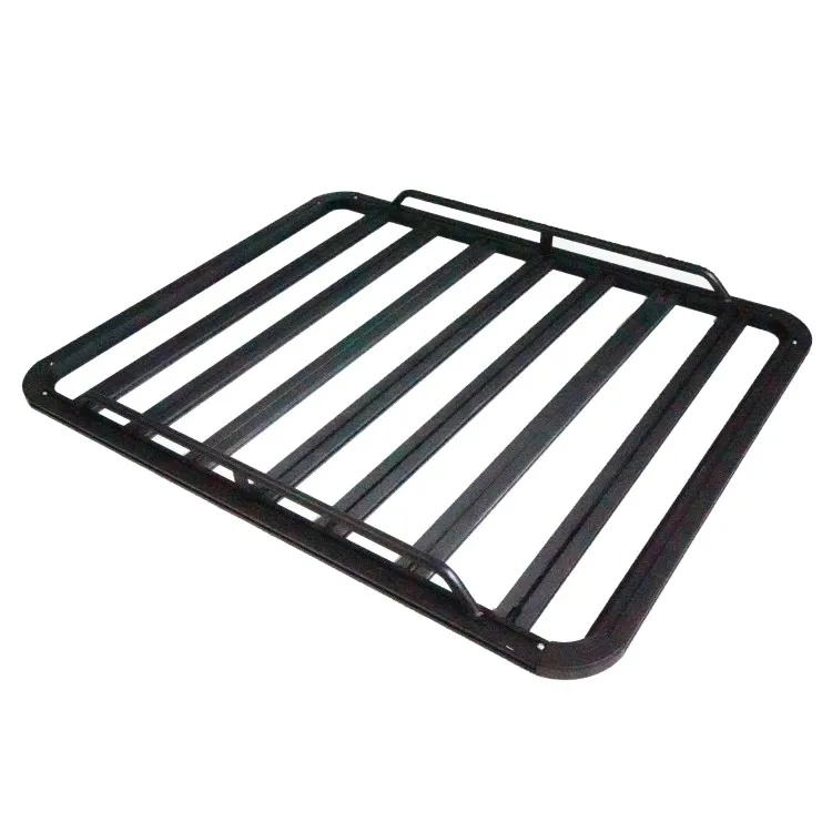 

Off-road Rooftop Cargo Carrier Luggage Basket Installable Light Strip Aluminum Alloy Roof Rack for Toyota Land Cruiser Prado 120