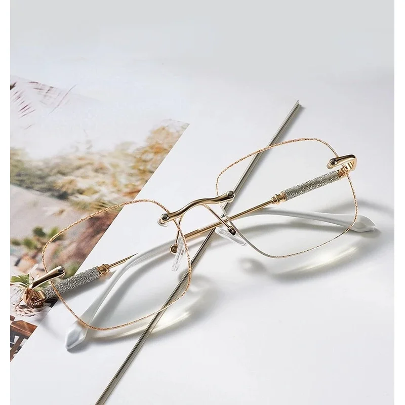 النساء خفيفة قطع الإطار طول النظر الشيخوخي النظارات الضوء الأزرق حجب نظارات للقراءة خمر نظارات بعيد النظر مع الديوبتر