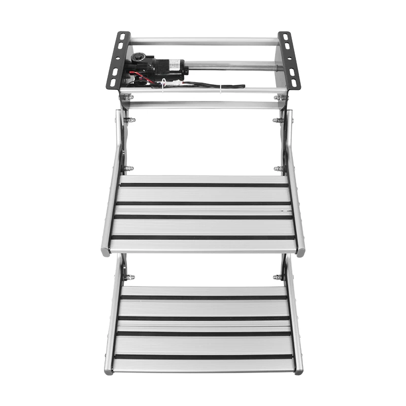 TYTXRV 451mm RV Stairs Folding Electric Single/Double Steps with LED Light & 200KG Load Capacity for Camper Motorhome Trailers