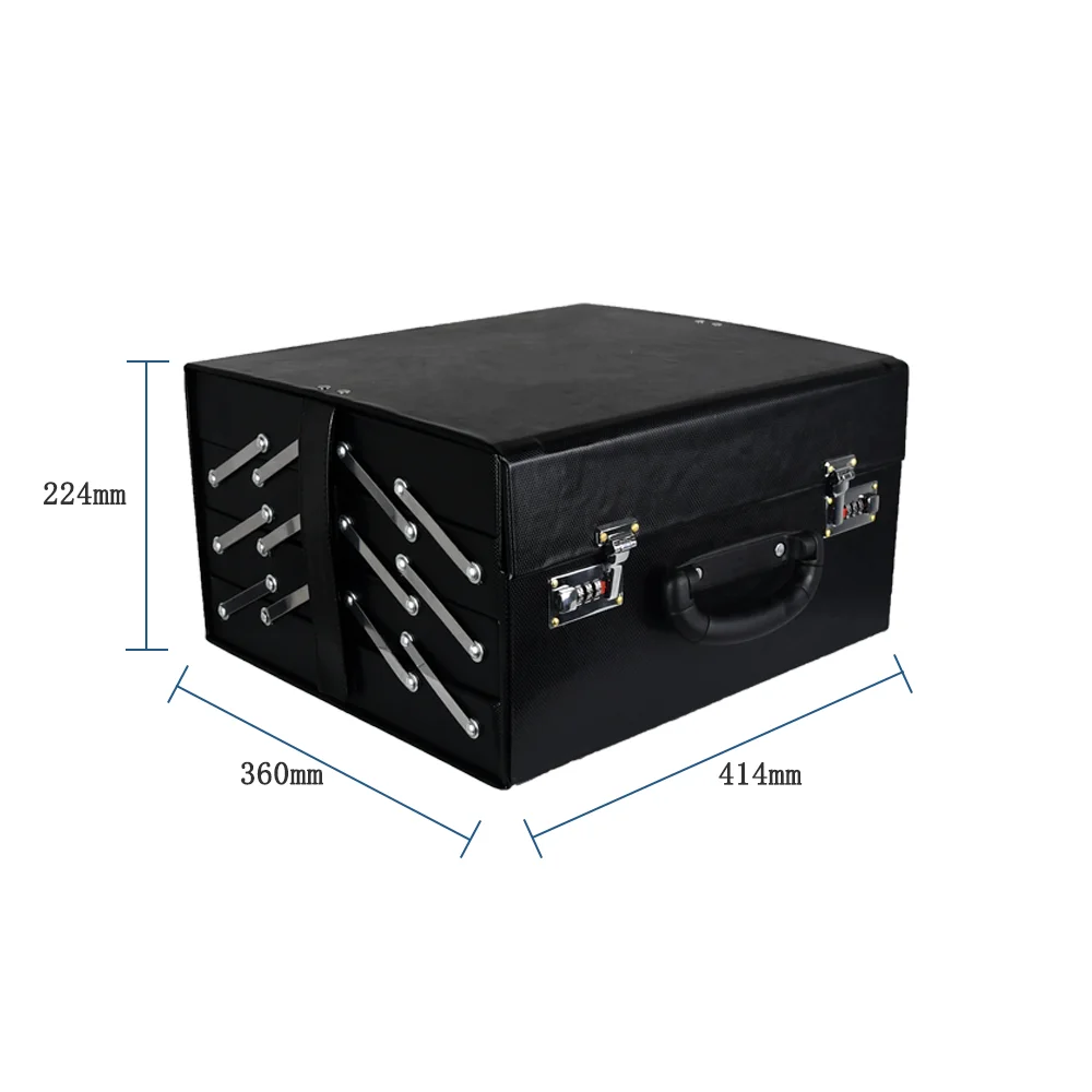 Fully Expanded Layered Leather Glasses Display Case Upscale Multifunctional Sunglasses Storage Carrying Case AS048