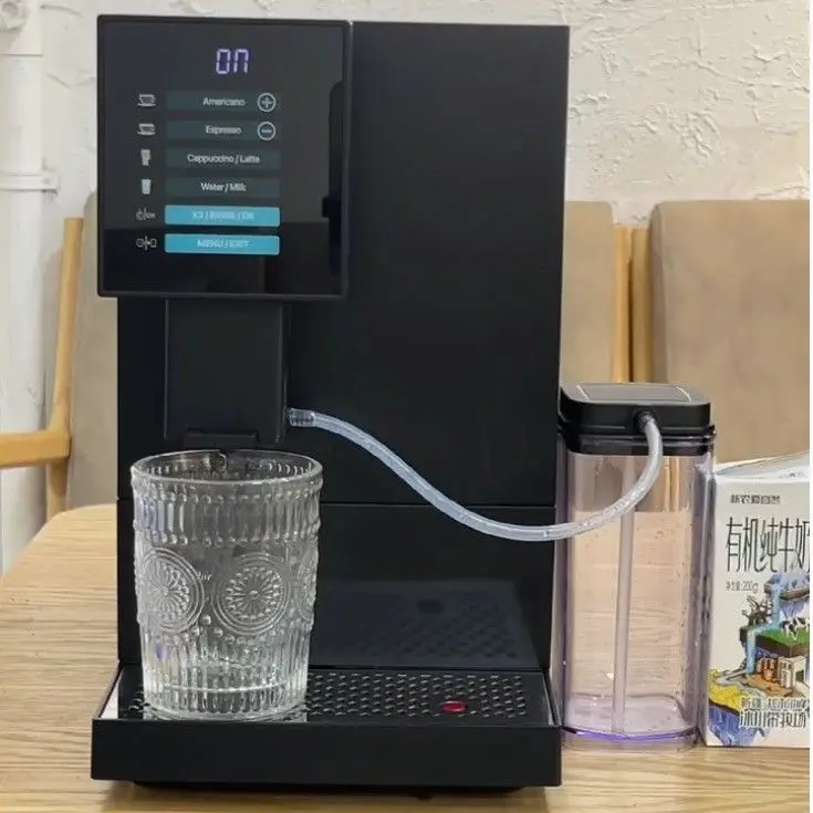 A21S Fully Automatic Coffee Equipment, Home Use Fresh Grinding Espresso Maker with Milk Tank for Latte