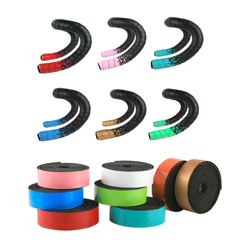Bike Handlebar Tape Road Bicycle Bar Cover Anti-Slip Soft Shock Absorber Racing Handles Ribbon Gravel Bike Handles Warpper Stra