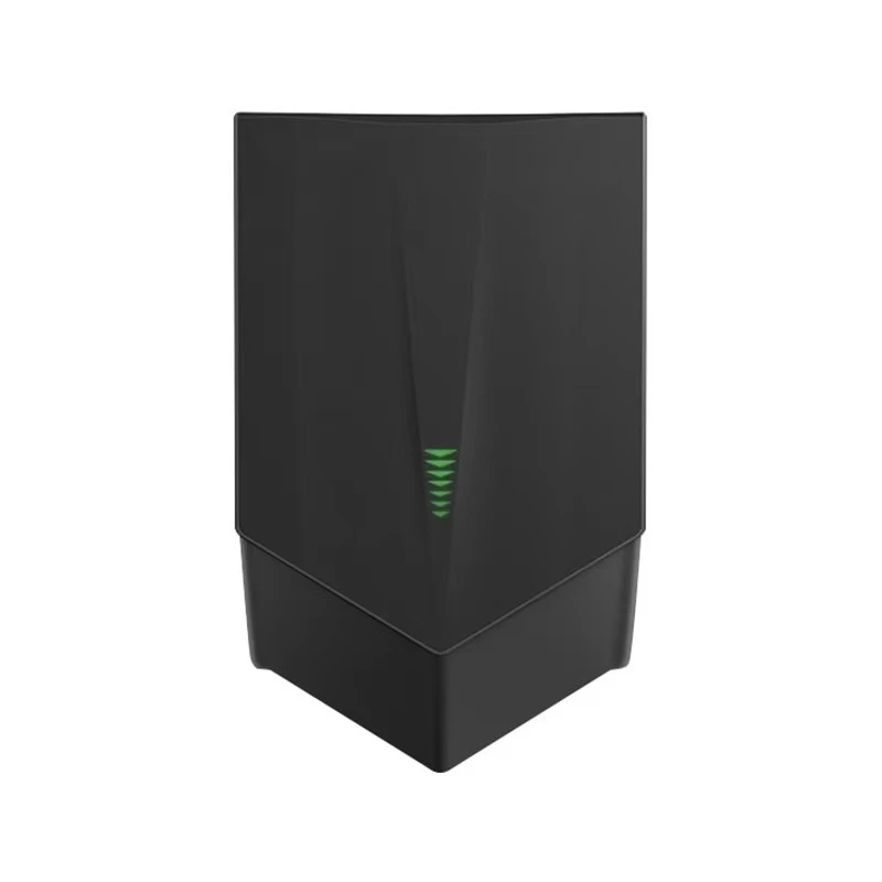 مجفف يدوي كهربائي أوتوماتيكي مثبت على الحائط ABS أسود على شكل حرف V للفنادق والأسرة #3