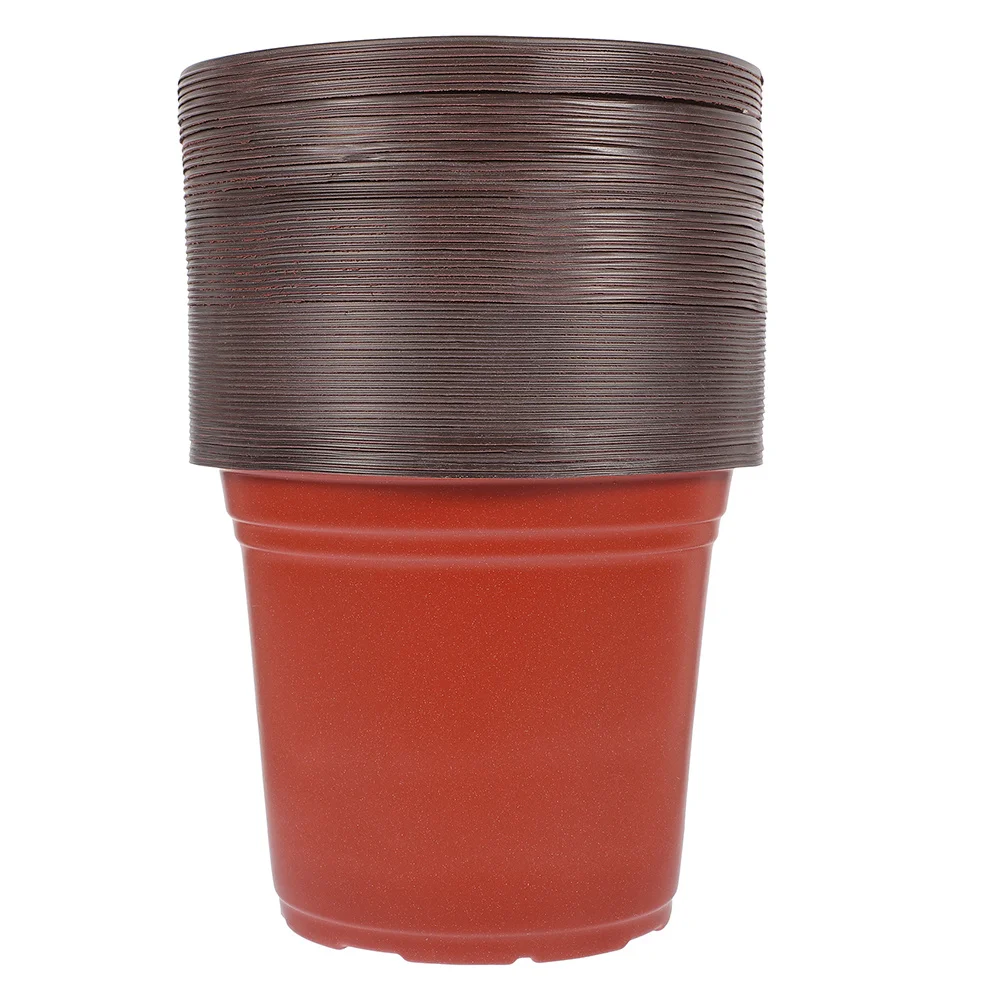 

150pcs Plastic Seedling 3.5 Inch Planting Pots For Succulents Nursery Containers With Drainage Holes Garden Supplies Flower Pots