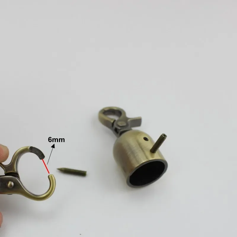 30pcs 10pcs 53*21.5mm 4 colors high quality Bronze metal fitting hardware handbag tassel cap clasp hook screw Hanger connector