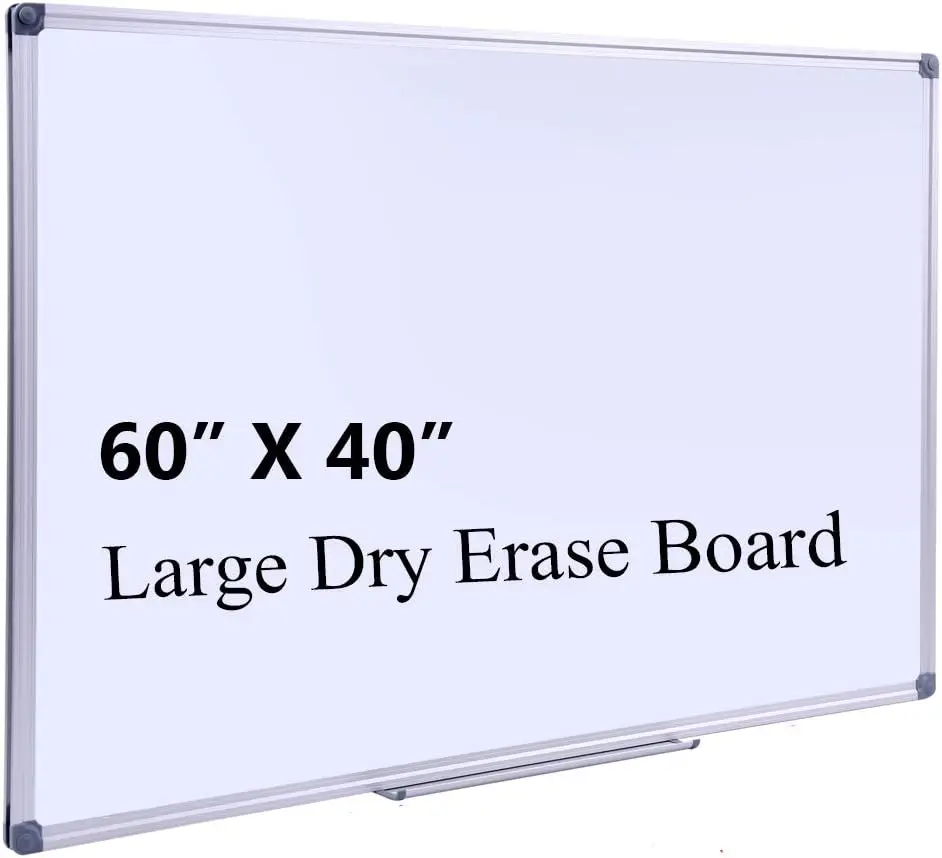 

Магнитная доска для записей 60x40 дюймов с подставкой для ручек - большая настенная доска в алюминиевой раме для офиса, класса и дома