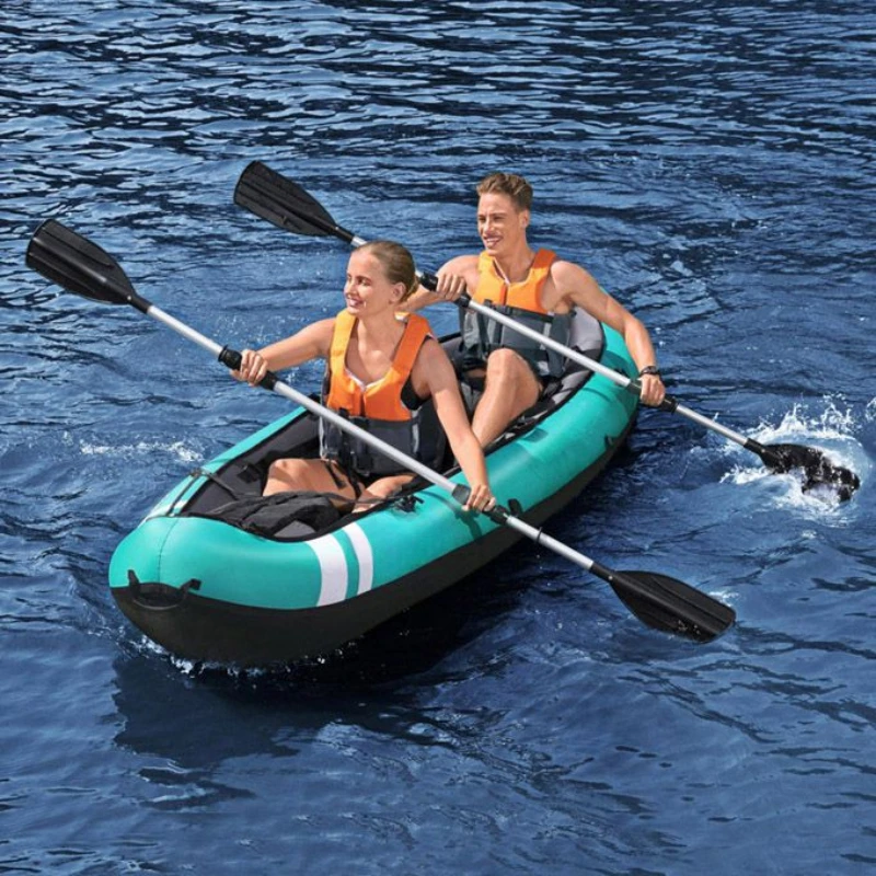 Inflatable boat, single canoe, two-person kayak, rubber boat, 2-person assault boat, thickened cloth