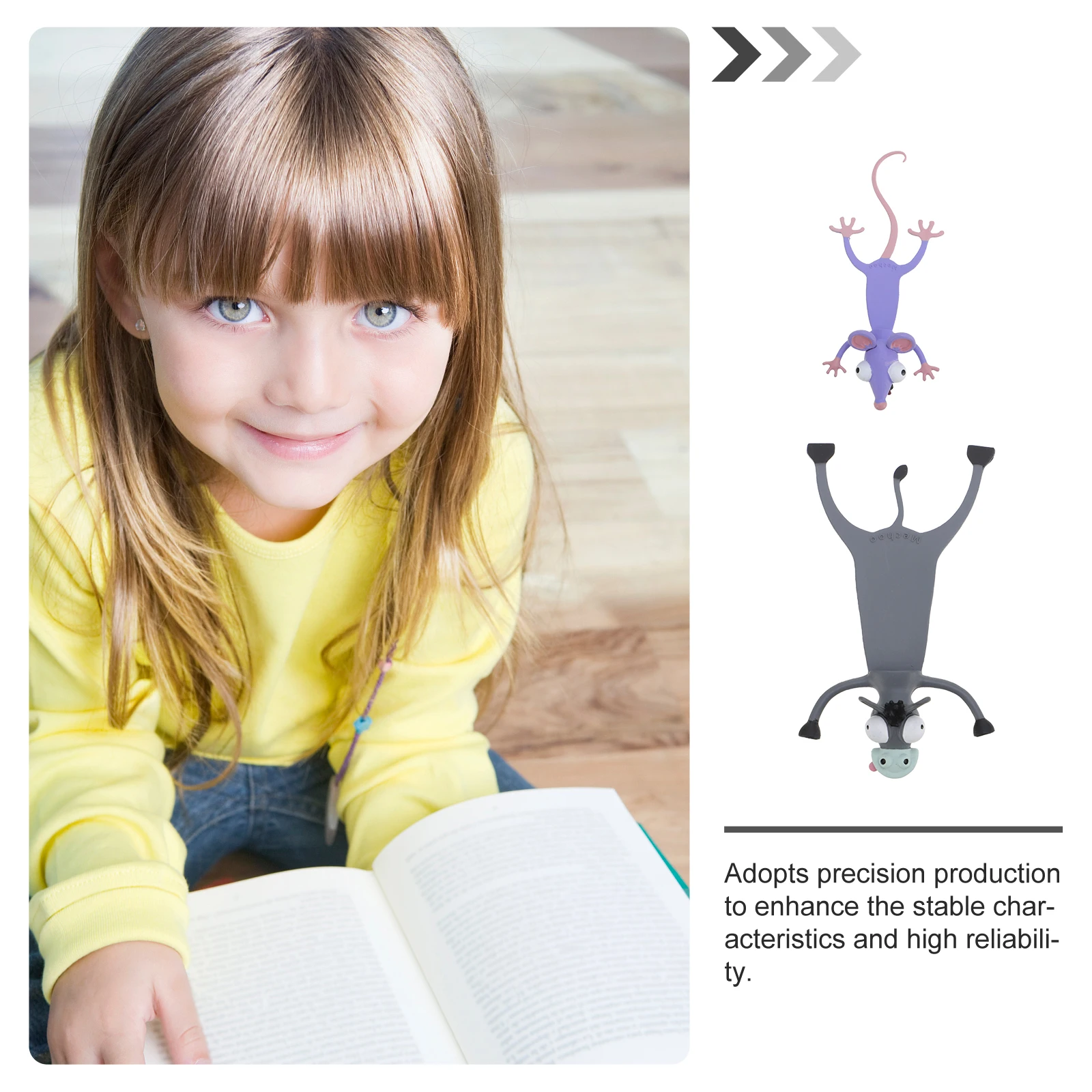 

2pcs 3D Animal Bookmark Plastic Page Marker Student Stationery Gift for Kids Graduates Readers Book Lovers Easy Find