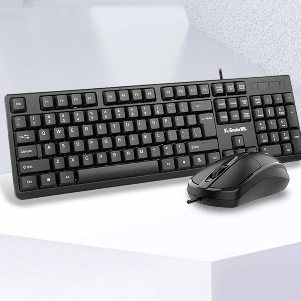 NEW USB Wireed Keyboard For PC Computer Notebook Computer Keyboard with Optical Wired Mouse for Windows Mac OS Desktop Laptop PC