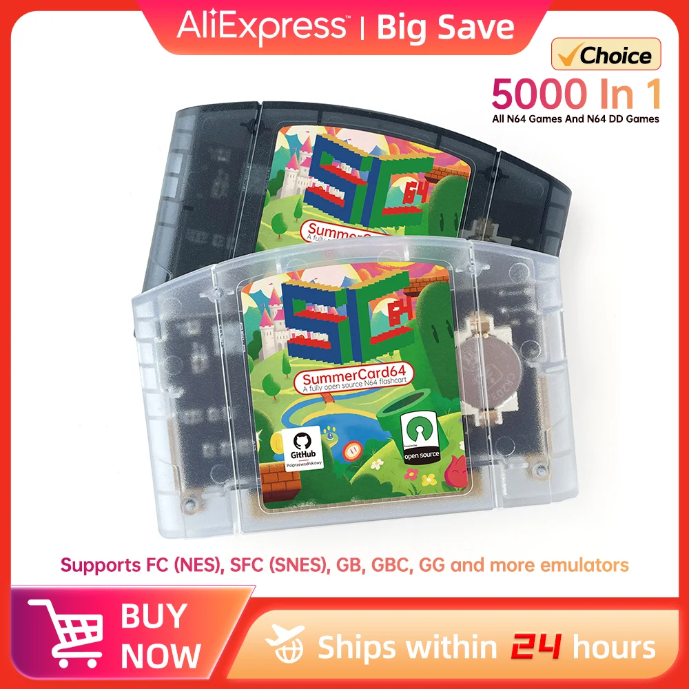 SC64 SummerCart64 N64 FlashCart для консоли Nintendo 64 в стиле ретро и загрузка 64DD GB/GBC/NES/SNES/GG от эмулятора ED64 Super64