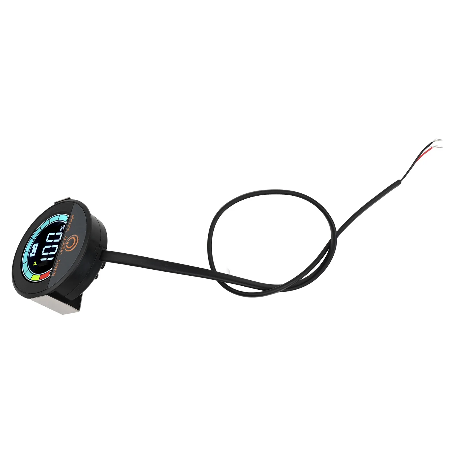 DC8-100V Digital Round Voltmeter For Battery Capacity Monitor Tester With Low Voltage Alarm For Electric Bike Scooter Car For Ba